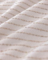 Double Size 100% Cotton Yarn Dyed Duvet Cover Set - White & Beige