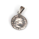 Sterling Silver Caesar Head Pendant - Roman Inspired Design
