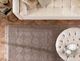 Laura Fringed Area Rug - Soft Mink Floor Carpet