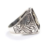 Sterling Silver Men's Ring - Ottoman Calligraphy Seal Design