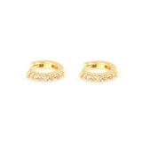 Sterling Silver Eight-Stone Cartilage Earring - Dainty Zircon Stud