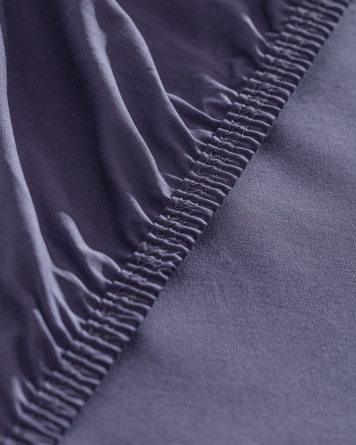 Premium King Size 100% Cotton Ranforce Fitted Sheet, Purple