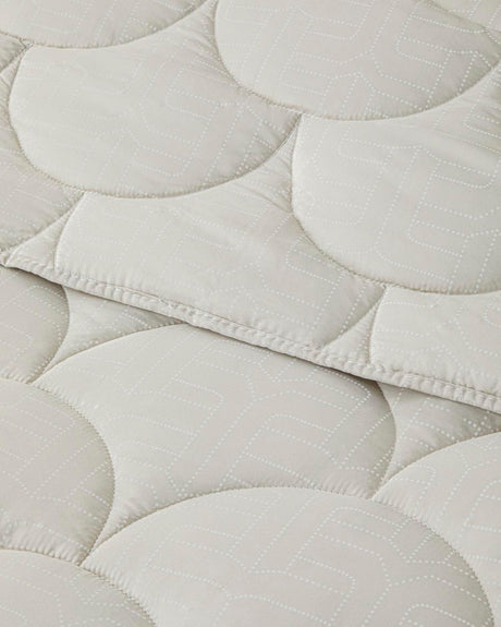 Premium Microfiber Double Comforter - Fiesta Pattern - Stone Color