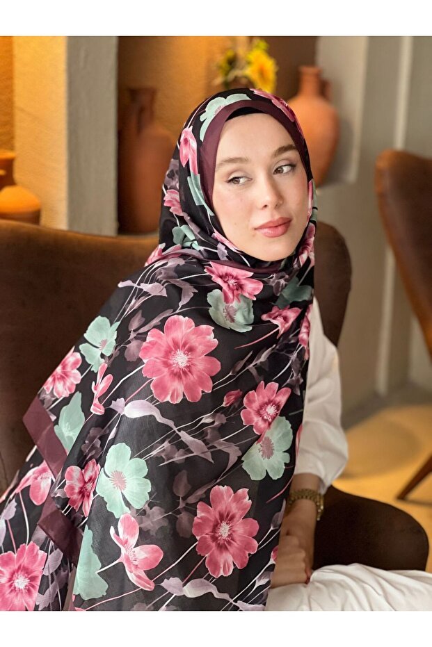 Fiori Floral Lina Shawl Elegant & Stylish - TryAladdin