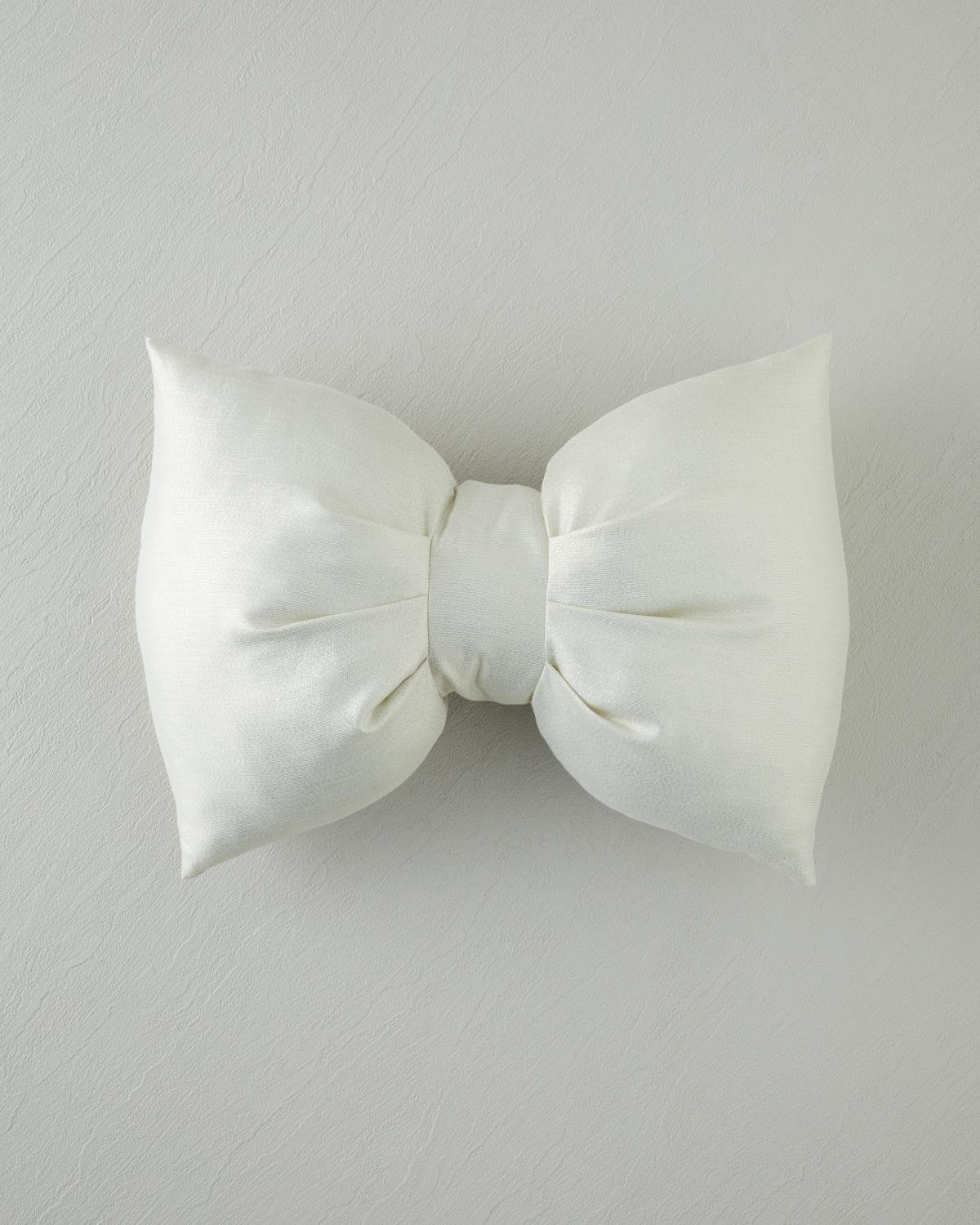 Premium Gold Bow Accent Decorative Pillow