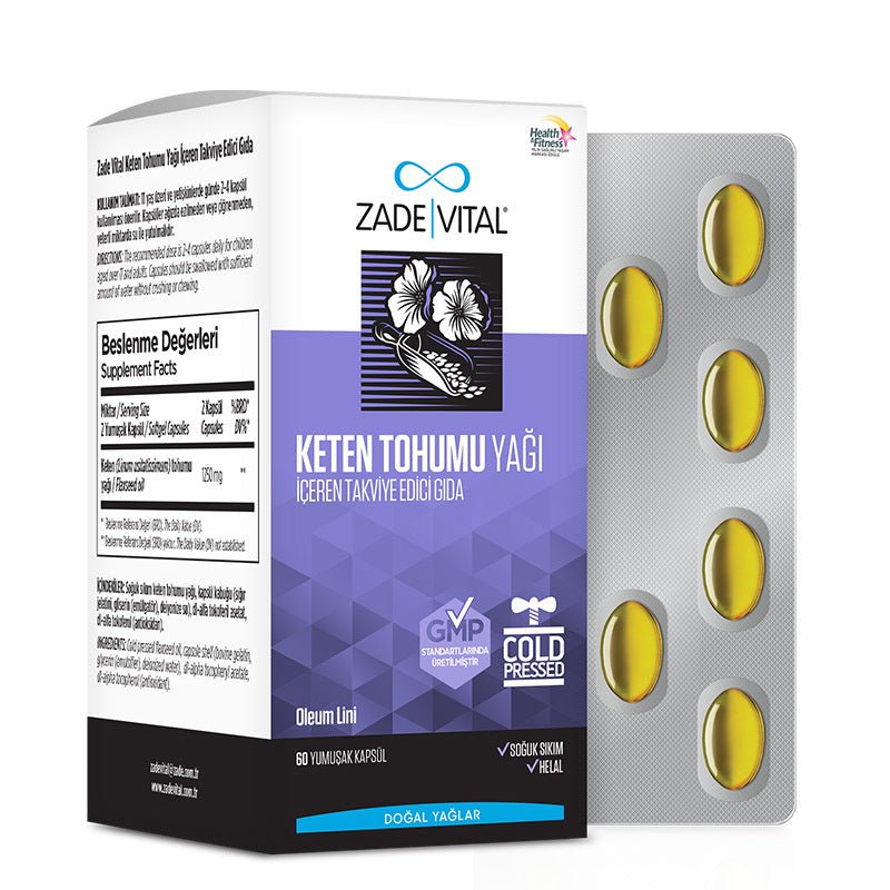 Flaxseed Oil - Cold Pressed & Gluten - Free Dietary Supplement Capsules - TryAladdin