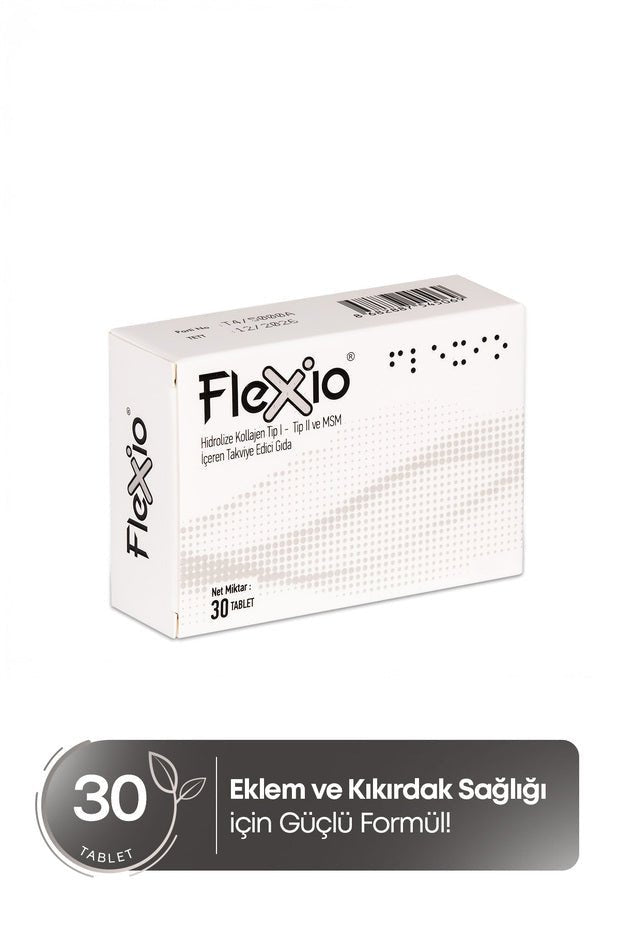 FLEXIO Hydrolyzed Collagen Type I & II, MSM Joint Support - 30 Tablets - TryAladdin