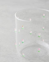 Elegant Floral Blossom Borosilicate Glass   2 Pack