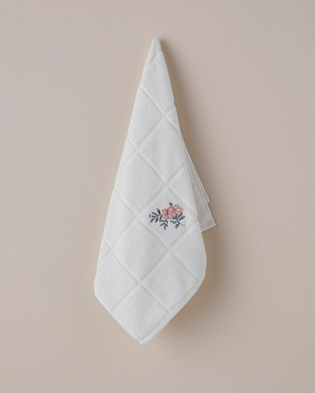 Premium-Turkish-Cotton-Floral-Check-Hand-Towel