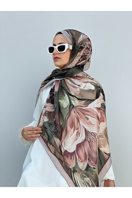 Floral Cotton Soft Scarf - Non - Slip & Elegant () - TryAladdin