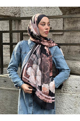 Floral Dreams Rose Pattern Bamboo Shawl - TryAladdin