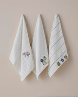 Professional Grade Embroidered Cotton Face Towel White