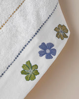 Professional Grade Embroidered Cotton Face Towel White
