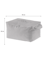 Floral Print Storage Bag Home Organizer - Grey - 30x22x18 cm - TryAladdin