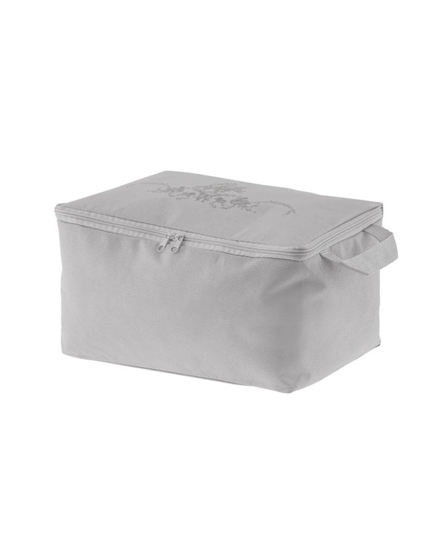 Floral Print Storage Bag Home Organizer - Grey - 30x22x18 cm - TryAladdin
