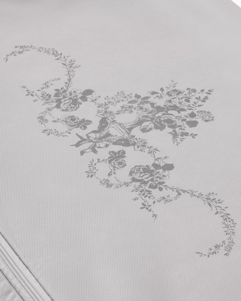 Floral Print Storage Bag Home Organizer - Grey - 30x22x18 cm - TryAladdin
