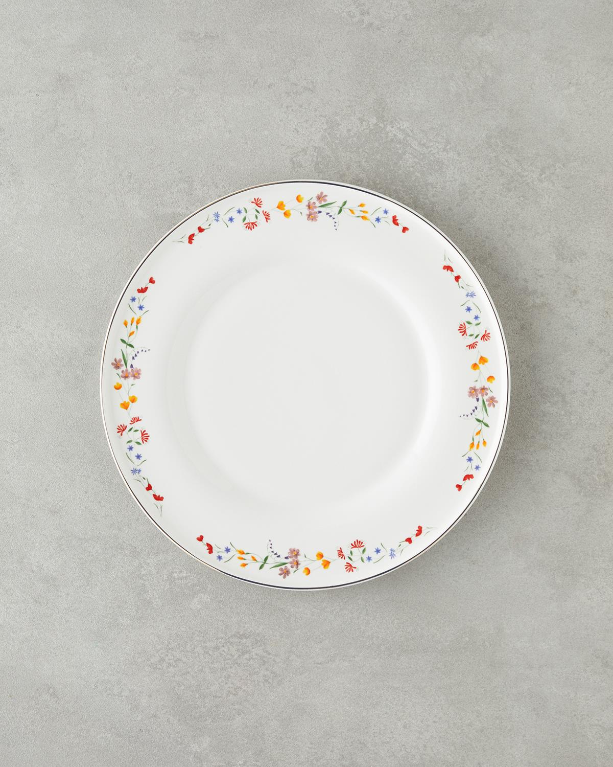 Premium Bone Porcelain Dinnerware Set   24 Piece Floral Design   6 Person Service