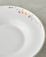 Premium Bone Porcelain Dinnerware Set   24 Piece Floral Design   6 Person Service