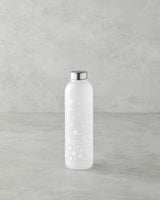 Professional Beverage Storage Floret Glass Bottle White