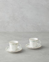 Premium Bone Porcelain Turkish Coffee Cup Set 4 Piece Colorful