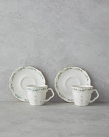 Premium Bone Porcelain Turkish Coffee Cup Set 4 Piece Colorful