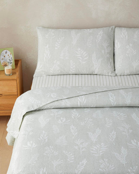 Premium Easy Iron Single Duvet Cover Set Light Green