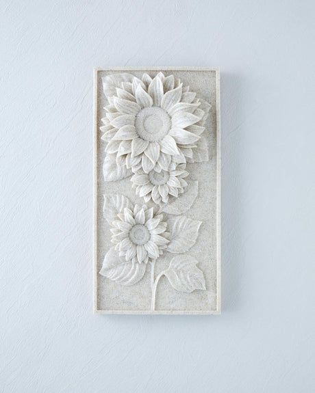 Elegant Floral Wall Decor Accessory Beige