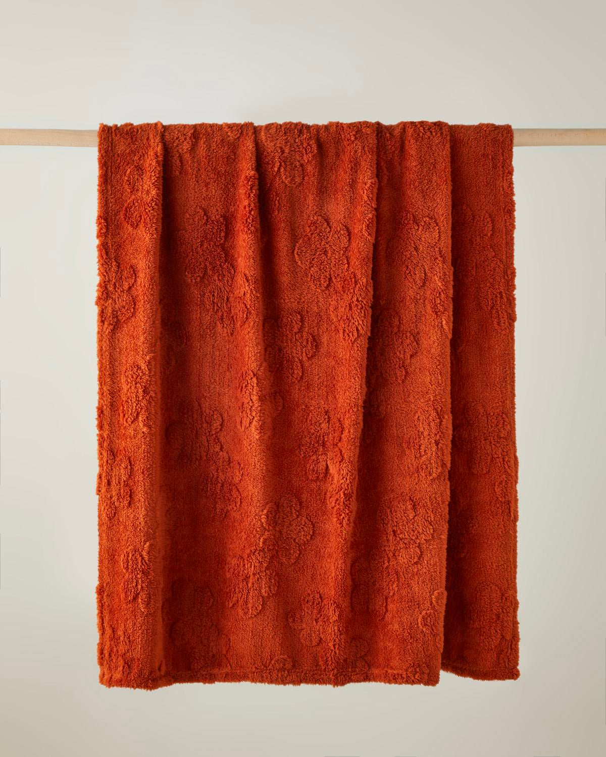 Luxury Floral Design Throw Blanket   Mustard Yellow