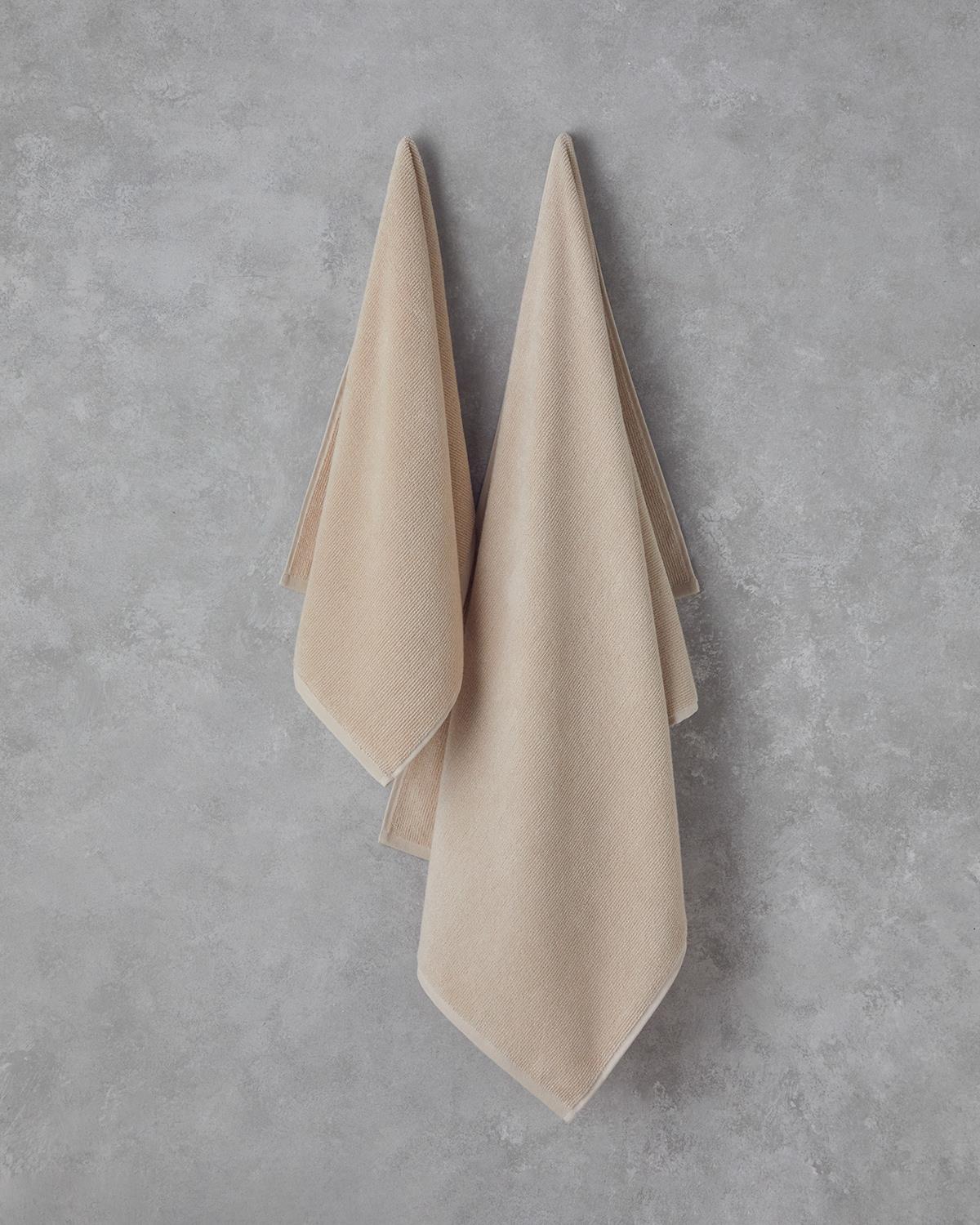 Professionelles Plüsch-Baumwoll-Gesichtstuch Beige 50x80cm