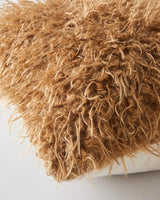 Premium Fluffy Plush Cushion Cover   Light Brown 45x45cm