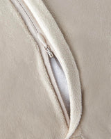 Premium Fluffy Plush Cushion Cover   Light Brown 45x45cm