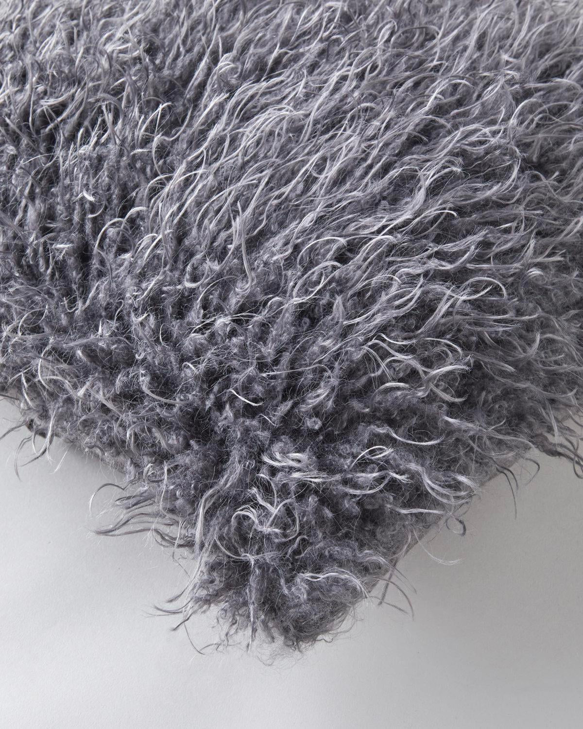 Premium Fluffy Grey Decorative Cushion Cover   45x45cm
