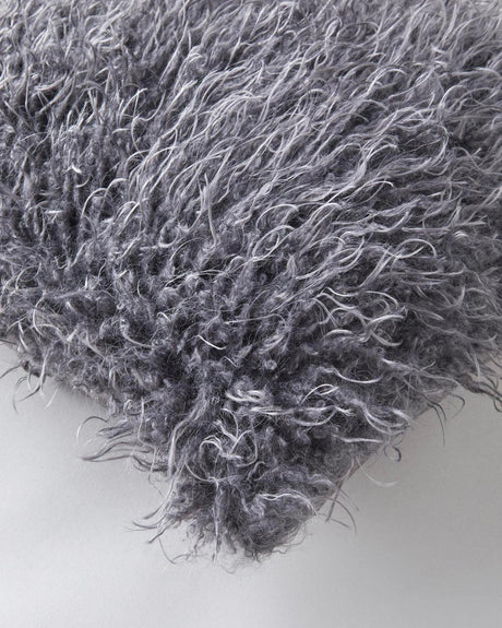 Premium Fluffy Grey Decorative Cushion Cover - 45x45cm