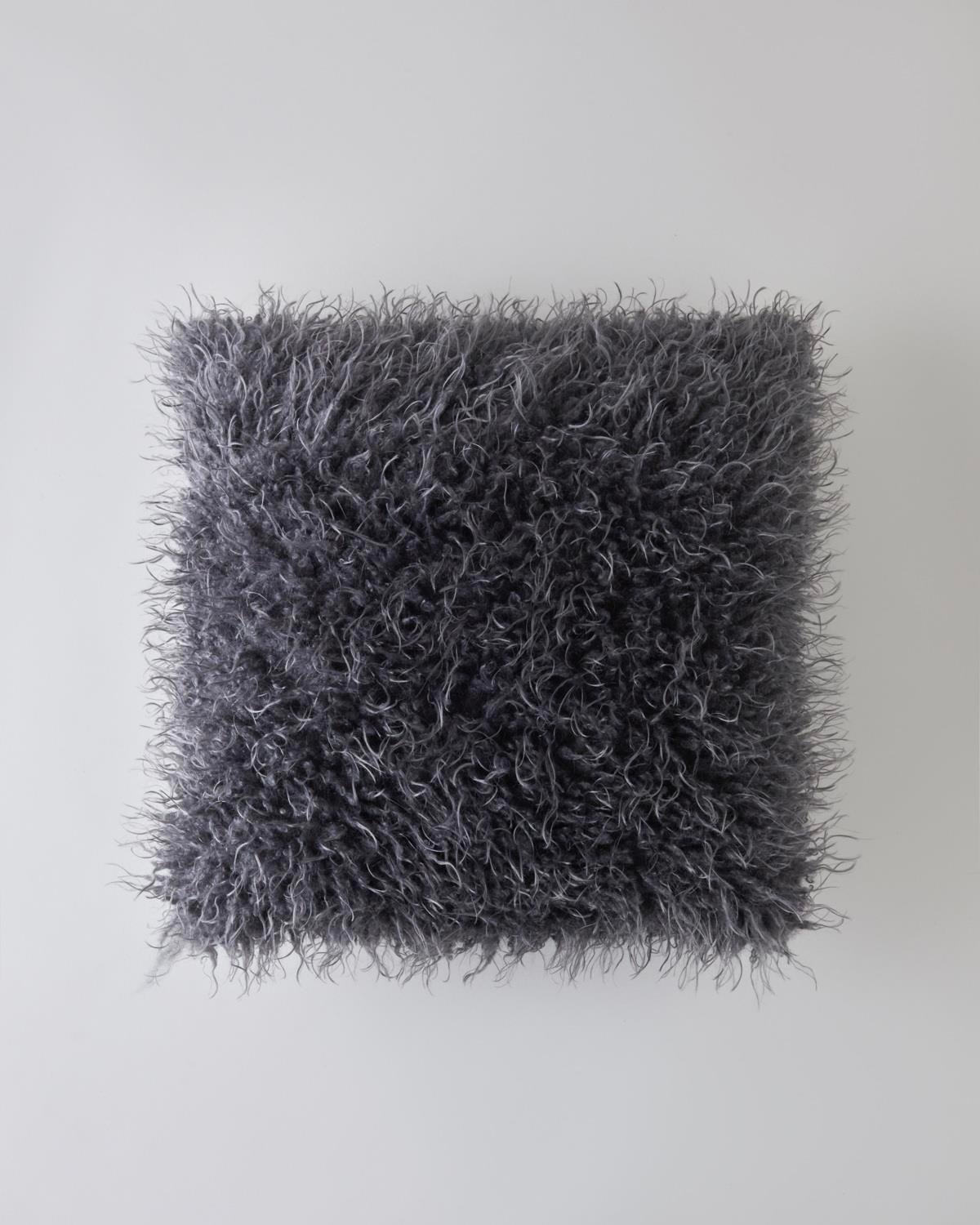 Premium Fluffy Grey Decorative Cushion Cover   45x45cm