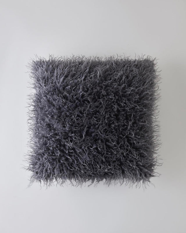 Premium Fluffy Grey Decorative Cushion Cover - 45x45cm