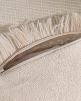Premium Fluffy Plush Cushion Cover Beige Wholesale Textile