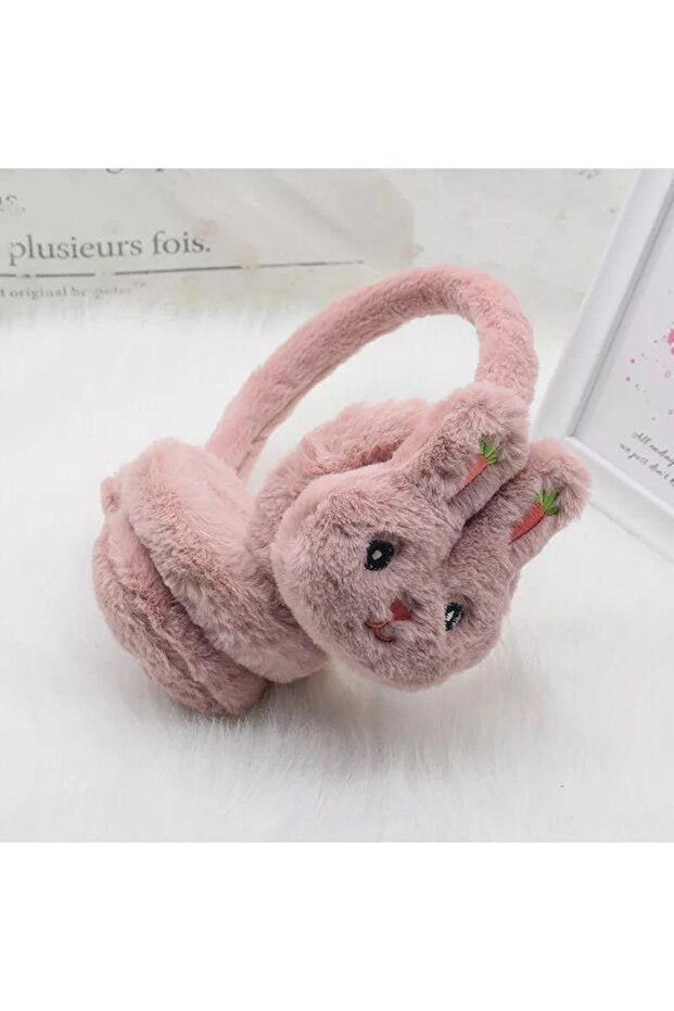 Fluffy Pink Rabbit Earmuffs - cozy for Kids & Adults - TryAladdin