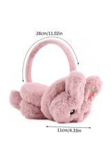 Fluffy Pink Rabbit Earmuffs - cozy for Kids & Adults - TryAladdin