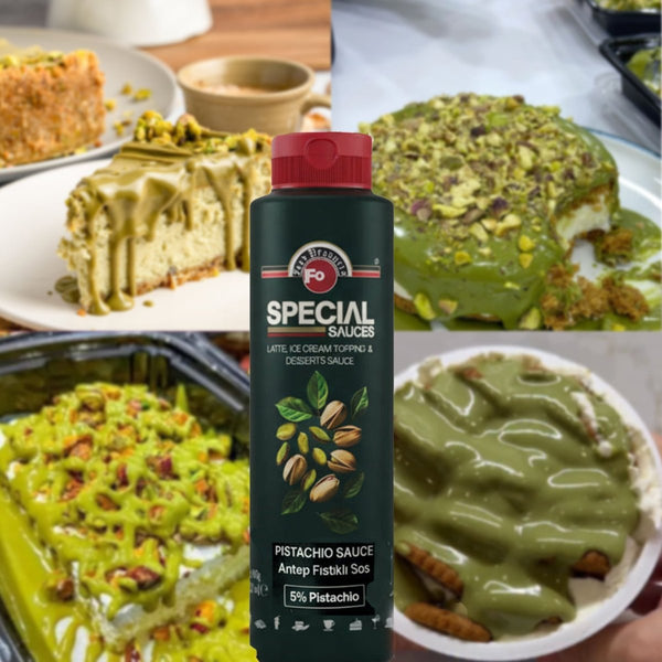 FO Antep Pistachio Topping Sauce - Gourmet Dessert Drizzle & Chocolate Filling (940g) - TryAladdin