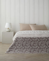 Premium Foliage Patterned Cotton-Acrylic Double Blanket