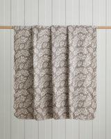 Premium Foliage Patterned Cotton-Acrylic Double Blanket