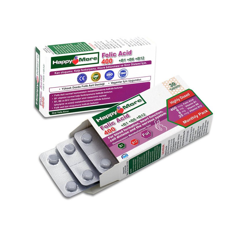 Folic Acid & B Vitamins - Energy & Well - being Support Tablets - TryAladdin