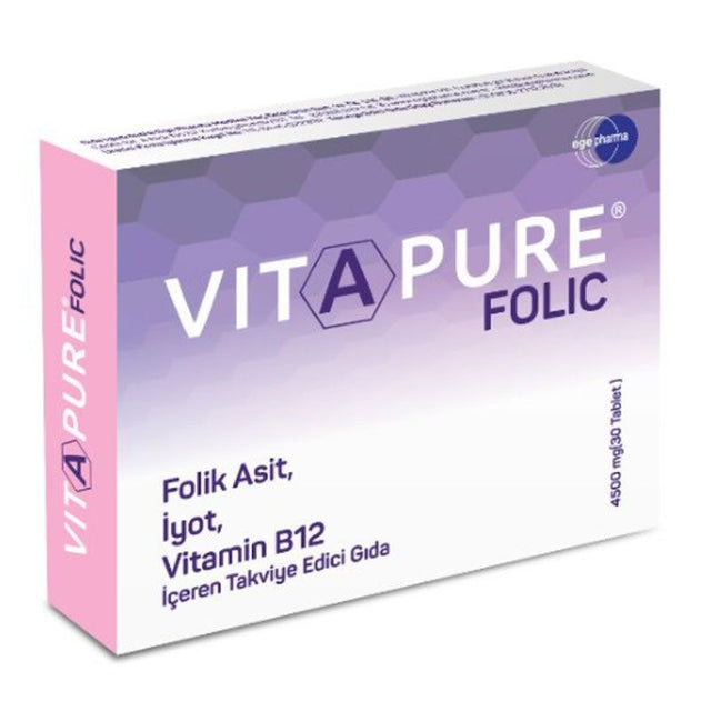Folic Acid, Iodine & Vitamin B12 Complex - Daily Support Tablets - TryAladdin