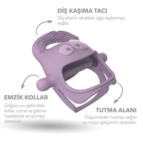 Food - Grade Silicone Teether - Gentle Teething Relief & Sensory Play - TryAladdin