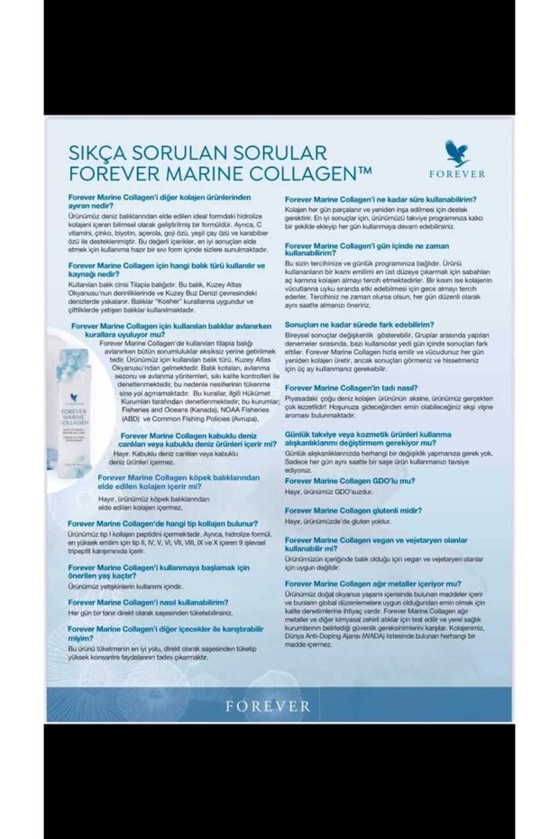 Forever Marine Collagen Liquid Supplement - 30 x 15ml Sachets for Skin, Hair & Nails - TryAladdin