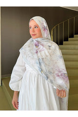French Silk Patterned Shawl - Draped & Elegant - TryAladdin