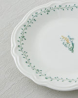Professional Grade Porcelain Breakfast Set 20 Piece 6 Person Colorful Freesia Design