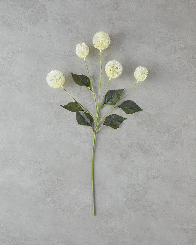 Premium Lifelike White Artificial Floral Spray Single Stem