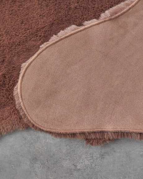 Premium-Faux-Fur-Plush-Area-Rug-Dark-Coffee-Brown