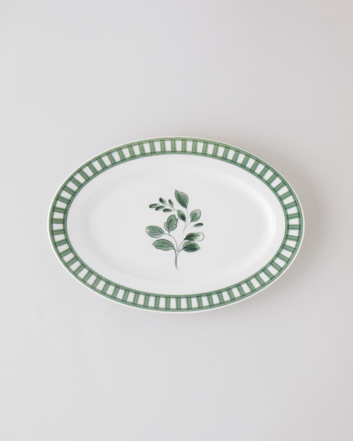Premium Porcelain Green Boat Serving Plate
